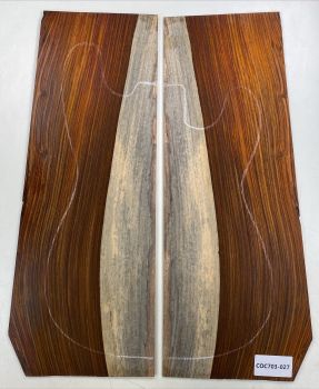 Top Cocobolo , 2-pcs., 3mm Unique Piece #027